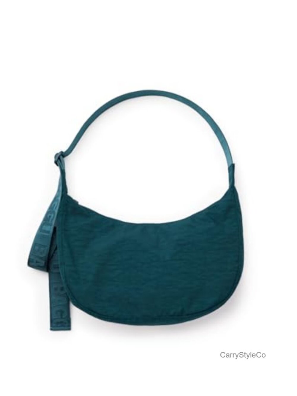 Medium Recycled Nylon Crescent Bag Adjustable Strap Crossbody